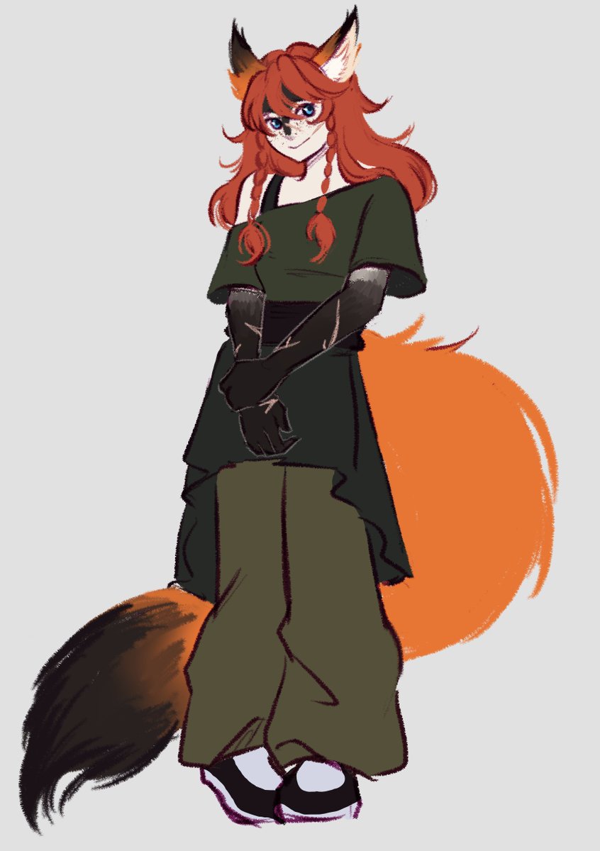 CosmoMoonnn's tweet photo. reference of my new fox girly !!
can't wait to start playing her :3

art by ash_sketchem on vgen ^^
(image alt for more details on her design) https://t.co/oh4fH7R2Zq
