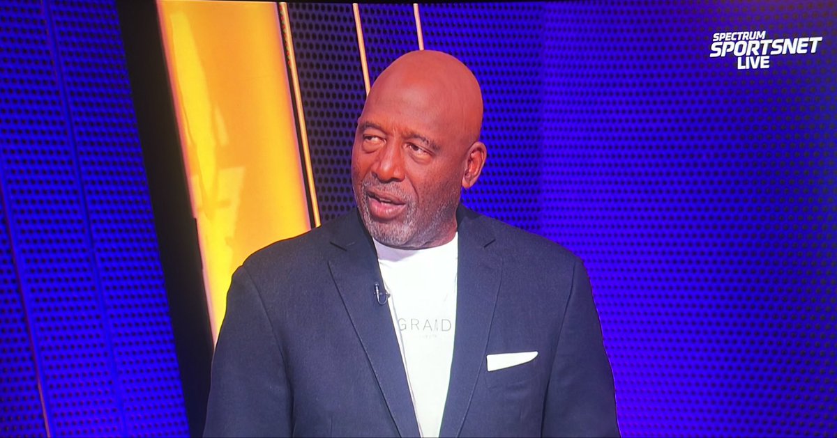 LALMuse's tweet photo. James Worthy on the team the Lakers should build around Luka Doncic to be a contender:

- Defenders who don’t hide Luka on defense, but take pressure off of him

- A big who is a lob threat and paint protector

- Shooters that can hit the three consistently 

(H/t @RyanWardLA) https://t.co/4ykp3wtb0E