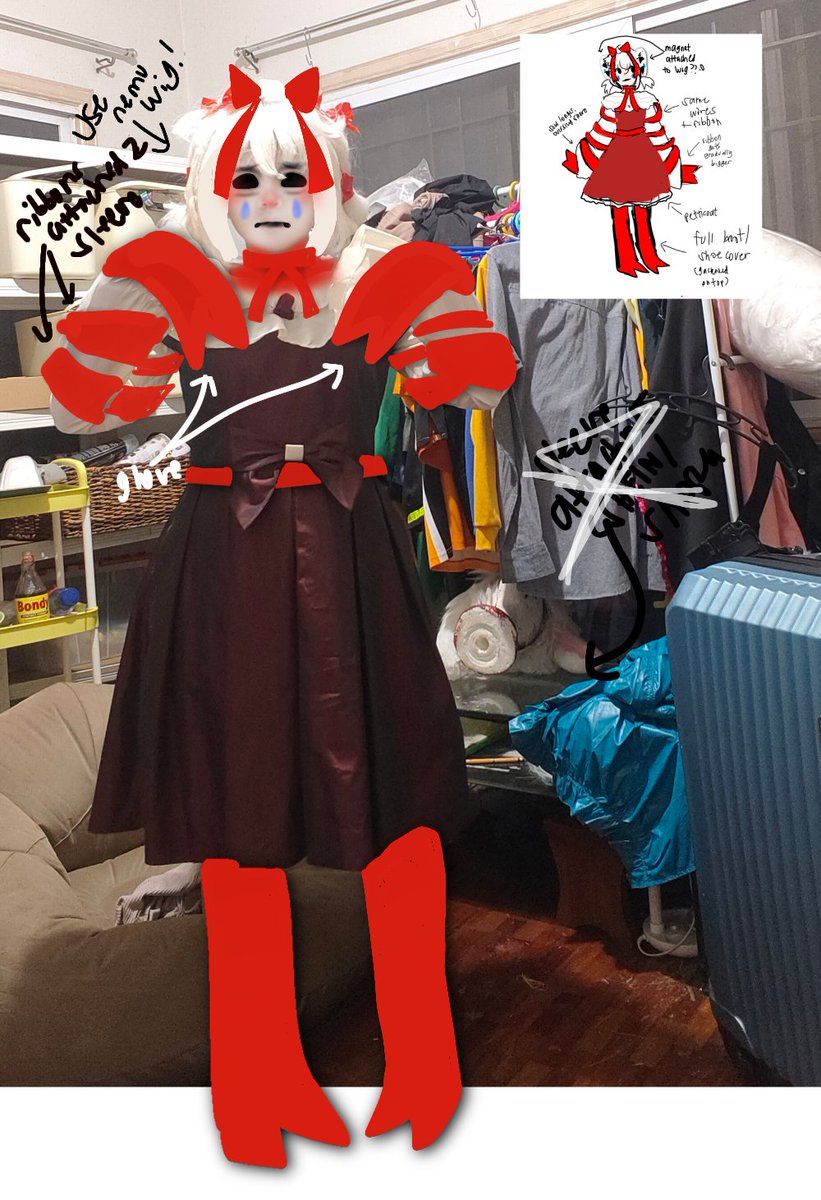 MoogiDayo's tweet photo. I made the costume &amp; character design for this which I also debuted last March!!!!! 💖

This design went through so many revisions but I'm happy I was able to wear her for the screening 🥹 https://t.co/7VDNrEiTET
