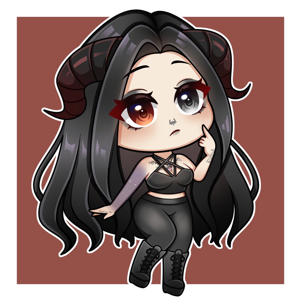 DovaQueenx's tweet photo. Cute chibi art I won from @LilChaoticJinxy  giveaway! 
Thank you for having such a giga giveaway
The artist is @Artsykittty 

I look so cuteee https://t.co/zLteOR8tpI