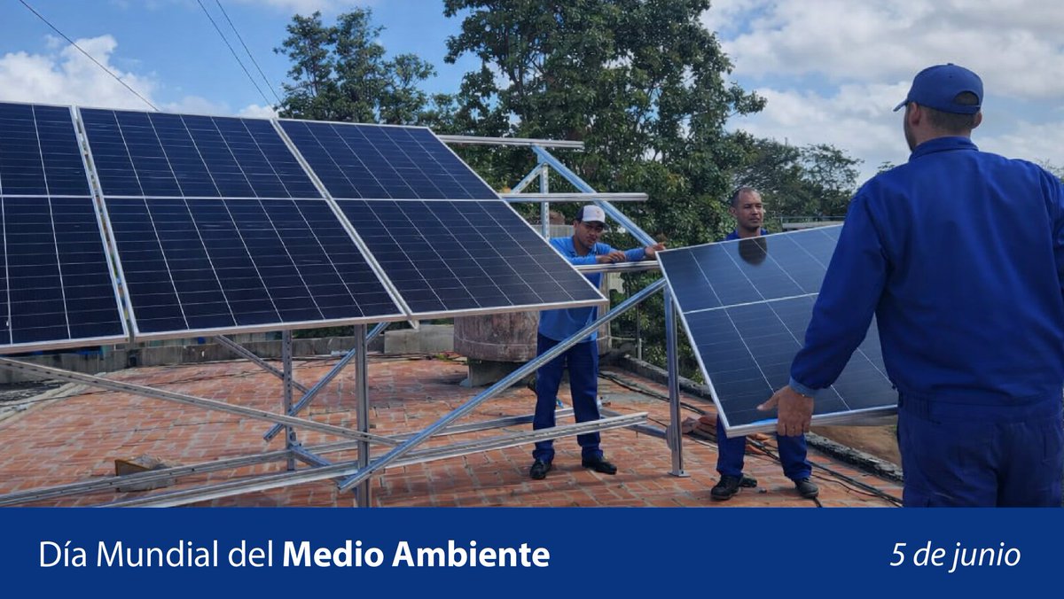 ETECSA_Cuba's tweet photo. Hoy se conmemora el #DíaMundialDelMedioAmbiente. Continuemos  impulsando el uso de energías renovables 🌞🌬️ y el cuidado de nuestro planeta 🌎💚. https://t.co/GWm7D4Wyoc
