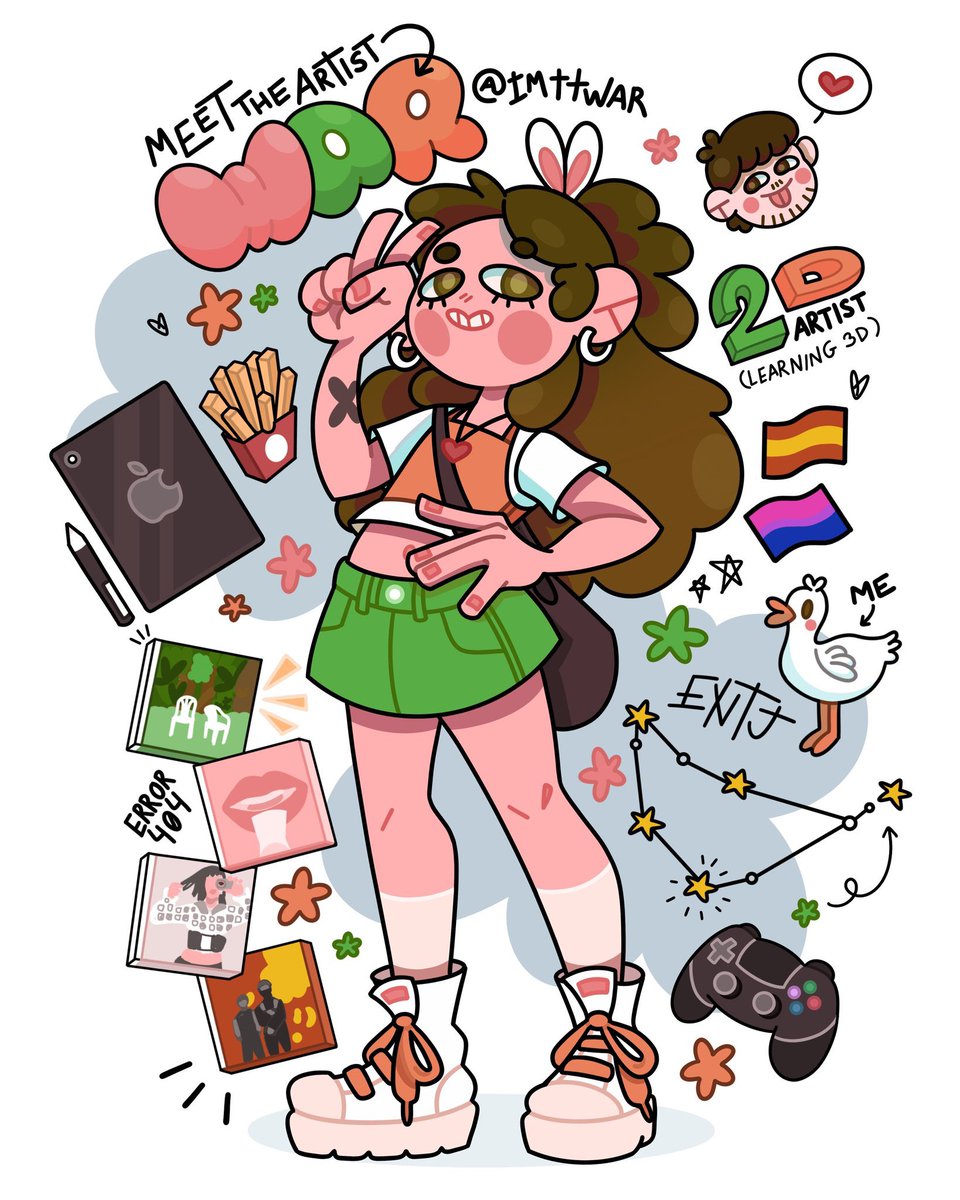 imttwar's tweet photo. Wohohoho !!  ᕙ(`▿´)ᕗ

Hi Im (not) War and this is my NEW art account that I am going to use to cry in public…

If you like dumb things this is your place ! ! 

Welcome :P

#MeetTheArtist #ComisionOpen #illustration https://t.co/7UCGHLJ6QI