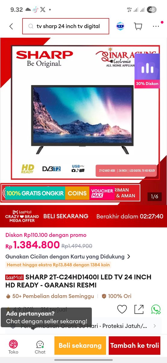 NirmaTas's tweet photo. seneng karena Hari Ini Lazada 66sale dan Gue beli barang yang gue perluin jadi untung banyak WKWKWKWKWK kualitasnya gaperlu di raguin lg krn LazMall 100% Original
 https://t.co/sli2FcecEX https://t.co/iemgq8vgjD