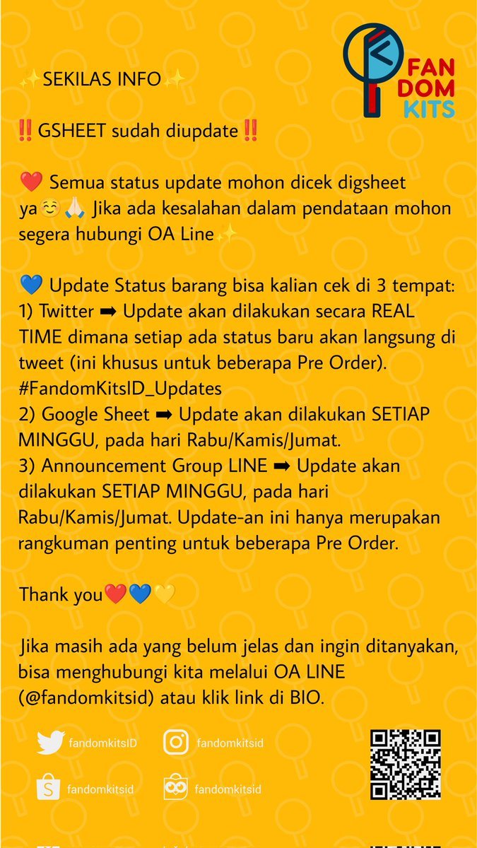 fandomkitsID's tweet photo. ✨SEKILAS INFO✨

#FandomKitsID_Updates https://t.co/7HSOTIU6cS