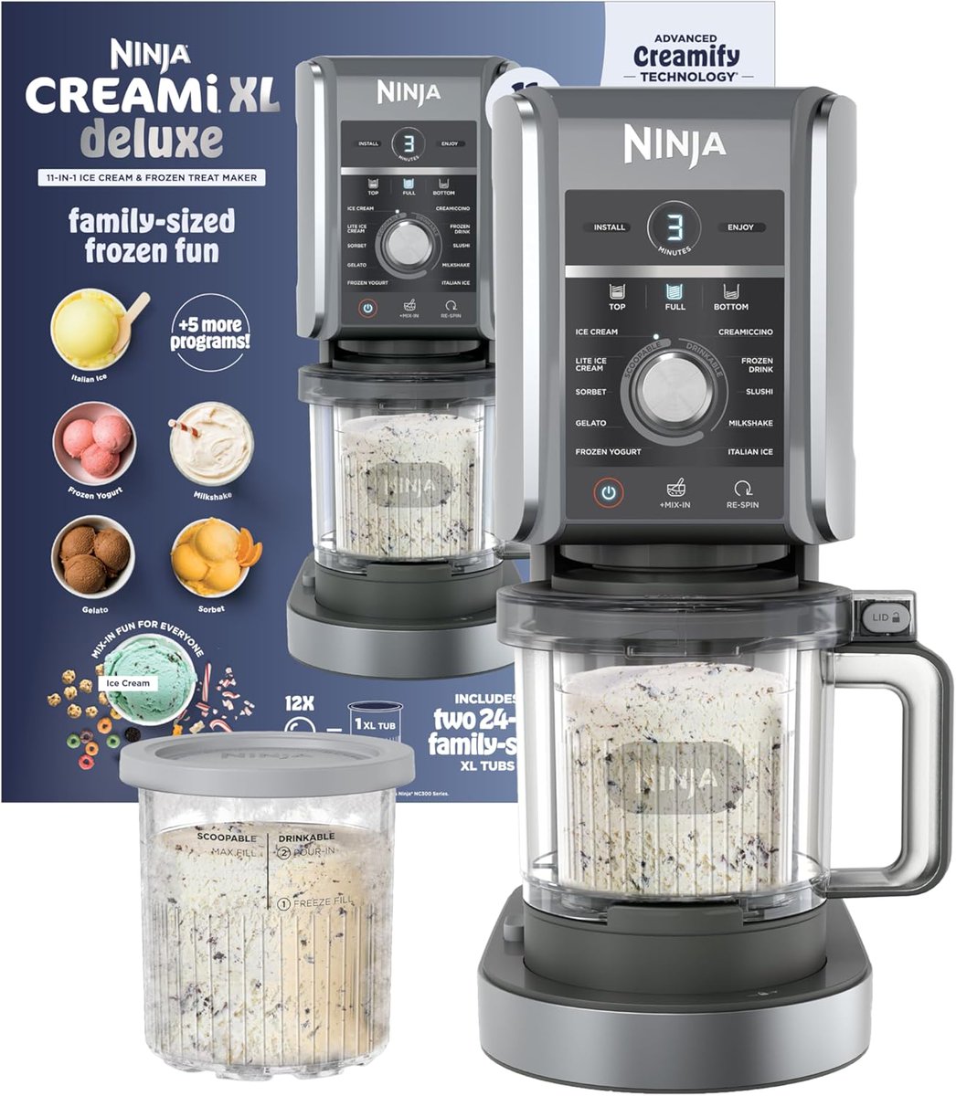 FatKidDeals's tweet photo. Ninja Creami Deluxe for $99!
https://t.co/T6ow4NNCra

Looking for anything else? Comment below &amp; we'll DM you a response! https://t.co/V2ePDNEoJt