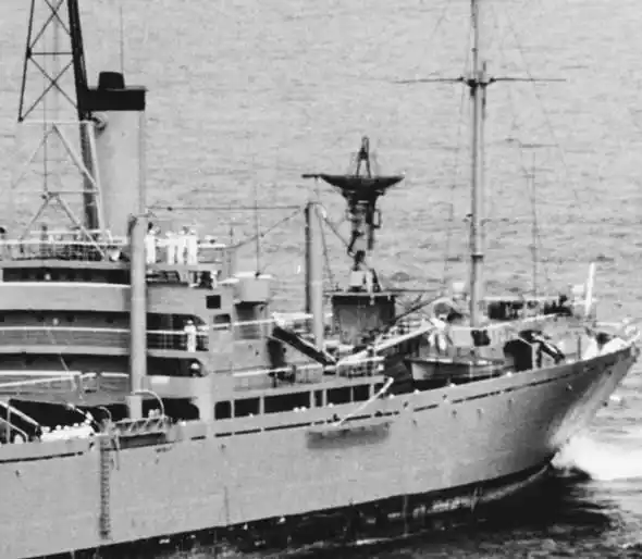 LTOehler's tweet photo. @exacqua1 @WassonWatch El Quseir was laid-up in Alexandria at the time, hadn't put to sea in years, was less than 1/3 USS Liberty's size, and didn't have any moonbounce dish antennas the size of a house on deck. https://t.co/1yP5SP0dZi