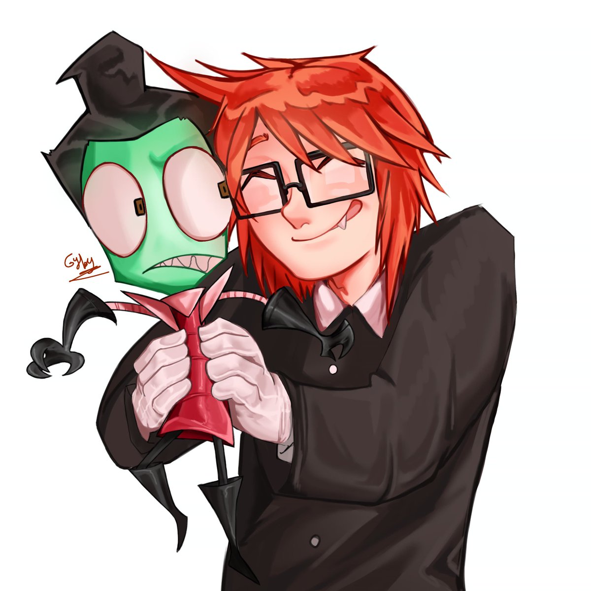 Backhurts_Gyby's tweet photo. Crossover! #invaderzim #randal https://t.co/7IGwrRmspV