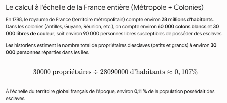 Xeleko's tweet photo. @JordanCarriere3 @UnCitoyenMoyen @jon_delorraine C'est beau l'histoire:
"Le fait de ne pas être responsable des actes de sa famille ne dédouane pas toute une population"
TOUTE UNE POPULATION ?!
Les possesseurs d'esclaves en France était de l'ordre de... 0.11% Mais surtout quand c'est l'inverse faut pas faire d'AMALGAME ! https://t.co/og6btUlcvy