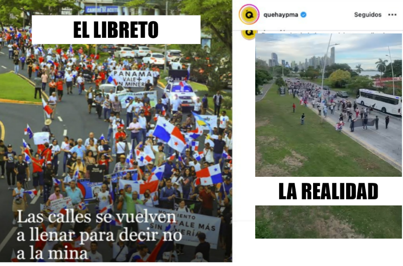 LoroVerdeDePTY's tweet photo. El relato ANTI-TODO dice “las calles se llenaron”. 
La evidencia muestra otra cosa: una movilización pequeña, con un pico aproximado de 350 personas.

No fue una marea ciudadana. Fue una comparsa limitada presentada como épica nacional.

Decenas NO SON MAYORIA. 
Humo NO ES CONVOCATORIA.