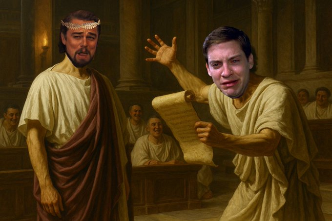 mcgillmd921's tweet photo. In the midst of a heated debate in the Roman Senate, Julius Caesar received a sealed note. 

Cato, ever suspicious of Caesar, demanded that he hand it over to be read aloud. Caesar obliged. Cato read the letter.

It was a love letter...

From Cato’s own sister Servilla. https://t.co/qpM5GRhWqV