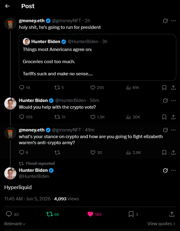0xFlutterMane's tweet photo. These are wild times we're living in 

Hyperliquid https://t.co/HEVVwvZKVu