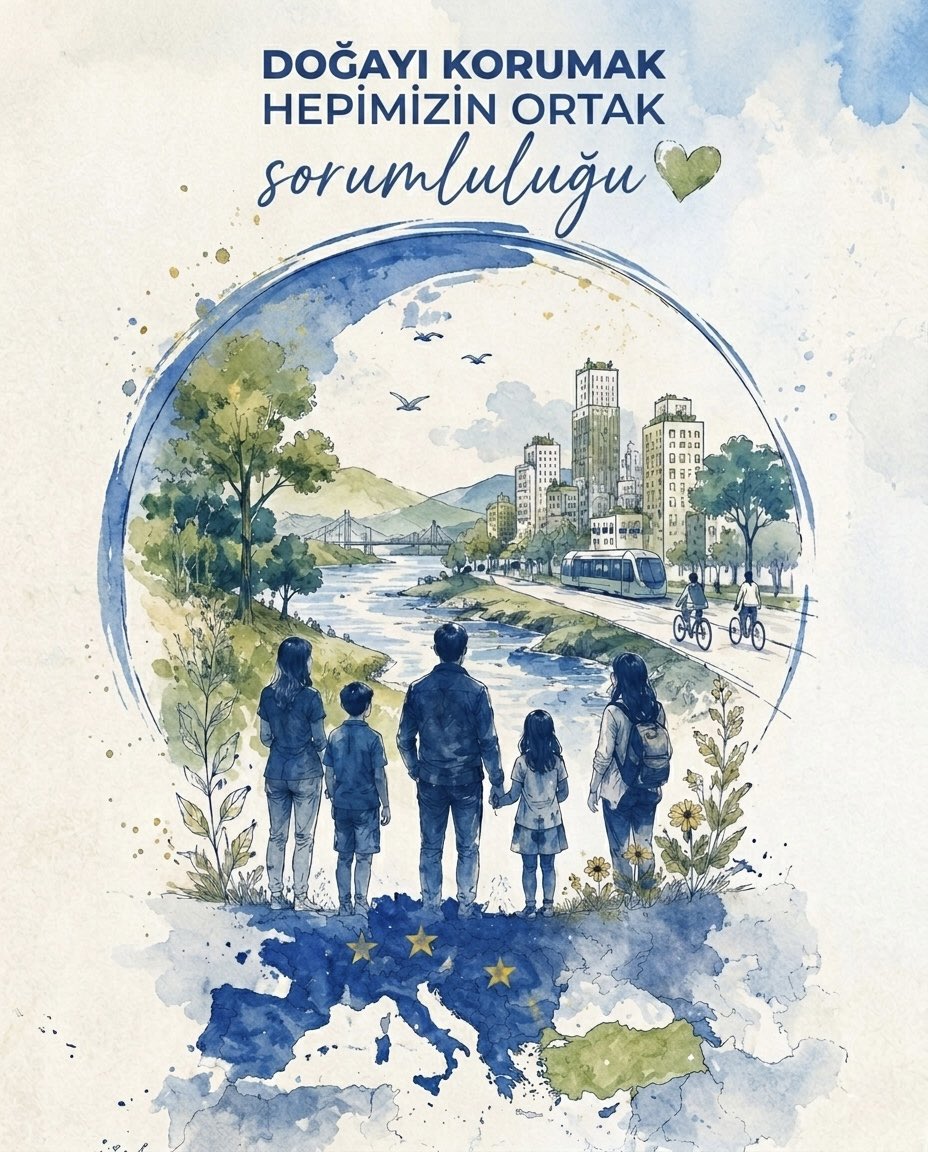 EUDelegationTur's tweet photo. #DünyaÇevreGünü'nde mesajımız net: 
Doğaya yatırım yapmak, geleceğe yatırım yapmaktır.

AB ve Türkiye, çevrenin korunması, doğal kaynakların sürdürülebilir kullanımı ve yeşil dönüşüm alanlarında birlikte çalışmaya devam ediyor.

Doğayı korumak hepimizin ortak sorumluluğu.💚
🇪🇺🇹🇷 https://t.co/XmLbD4YexK