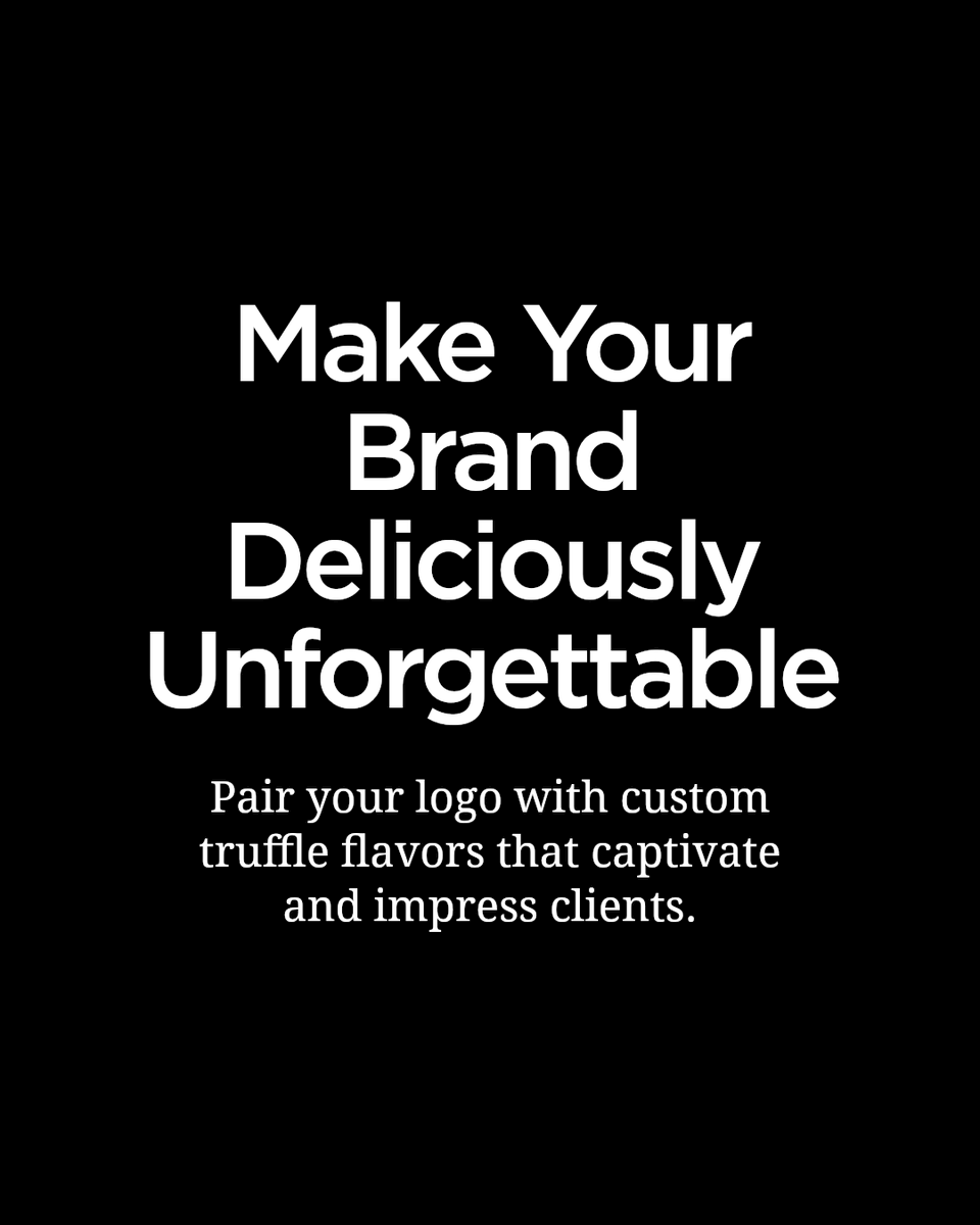 LabelChocolate's tweet photo. Custom flavors make your brand feel personal and memorable. Our silky smooth truffles come with your logo and unique flavors. Order now for free samples or mockups—taste the difference and leave a lasting impression! https://t.co/gQmglmtXGb
