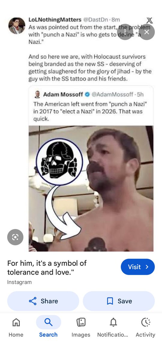 silver7's tweet photo. @EYakoby He's a literal NAZI supporter DemoRats the Loon party https://t.co/CjpQNuMzJI