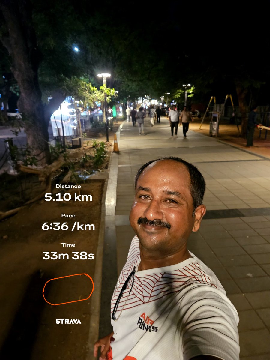 saarjuna's tweet photo. Evening 5 KM Racecourse run https://t.co/khCzBHX5vJ