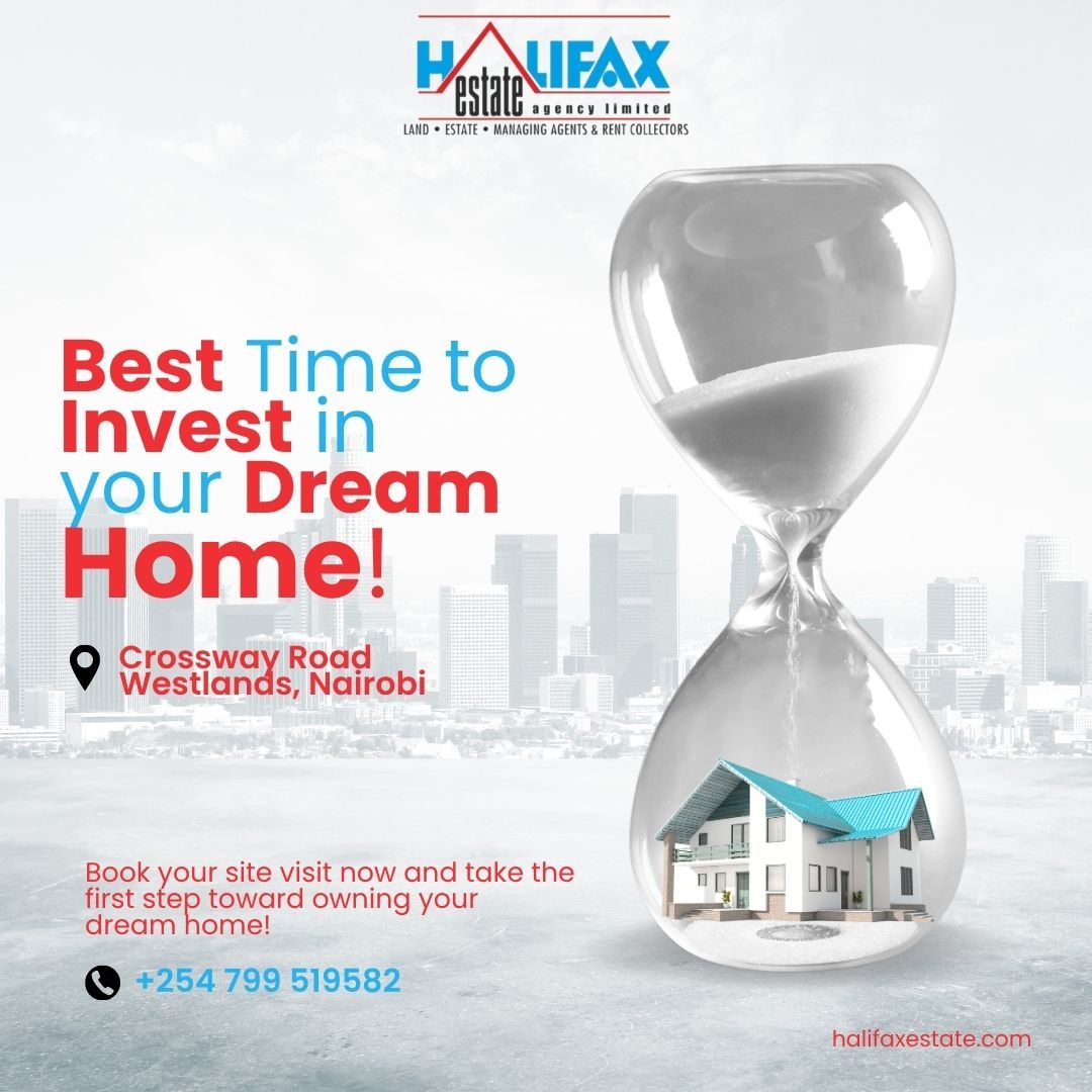 HalifaxEstate's tweet photo. 🏡✨ INVEST IN YOUR DREAM HOME WITH HALIFAX ESTATE AGENCY ✨🏡

A home is more than just walls and a roof—it's where memories are made, families grow, and futures are built. Whether you're looking for your first home, upgrading to a larger space, or investing in prime real estate, Halifax Estate Agency is here to guide you every step of the way.

For over 20 years, we've helped individuals, families, and investors find properties that match their dreams, lifestyles, and financial goals. From elegant apartments and family homes to luxury villas, commercial spaces, and investment opportunities, we connect you with the right property at the right value.

🔑 Why Invest with Halifax?
✔ Trusted Real Estate Experts
✔ Prime Residential & Commercial Properties
✔ Professional Property Management Services
✔ Transparent & Reliable Guidance
✔ Personalized Property Solutions

Your dream address is closer than you think. Let us help you turn your vision into reality and secure a property that will serve you for years to come.

📞 Call us today: 0799 519 582
🌐 [https://t.co/rbdm3A8CxQ](https://t.co/rbdm3A8CxQ)

✨ Halifax Estate Agency – Where Your Property Journey Begins.

#HalifaxEstate #DreamHome #InvestWithHalifax #RealEstateKenya #PropertyInvestment #HomeOwnership #LuxuryLiving #NairobiRealEstate #PropertyExperts #HomesForSale #RealEstateInvestment #KenyaHomes #PropertySolutions #YourTrustedRealtor #BuildingFutures