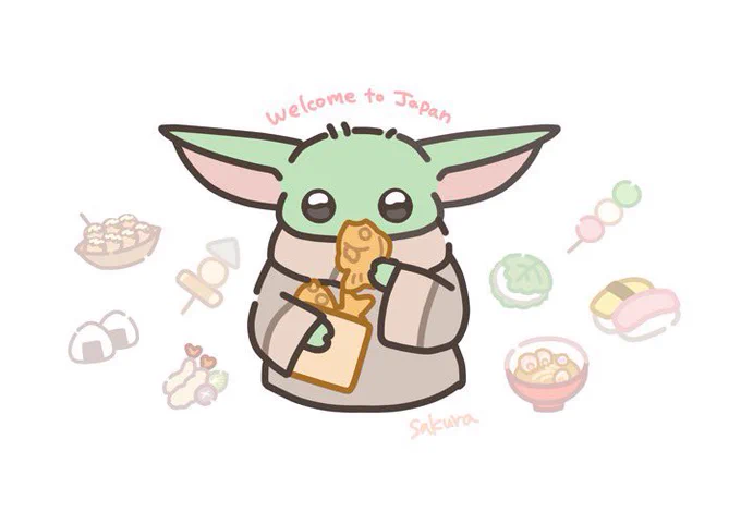 最近映画アカで描いてたグローグー 折角だからこっちにも載せちゃお かわいくて癒されるのでぜひ映画見て #マンダロリアンアンドグローグー