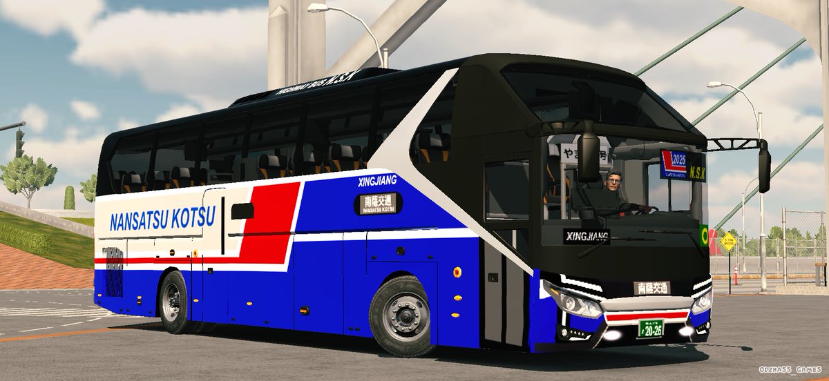 seaside_bus's tweet photo. Qui-lun LZの塗装が完了しました！
本日より高速バスとして運用していきます！
#南薩交通 #カーパーキング https://t.co/rkksfzhGJP