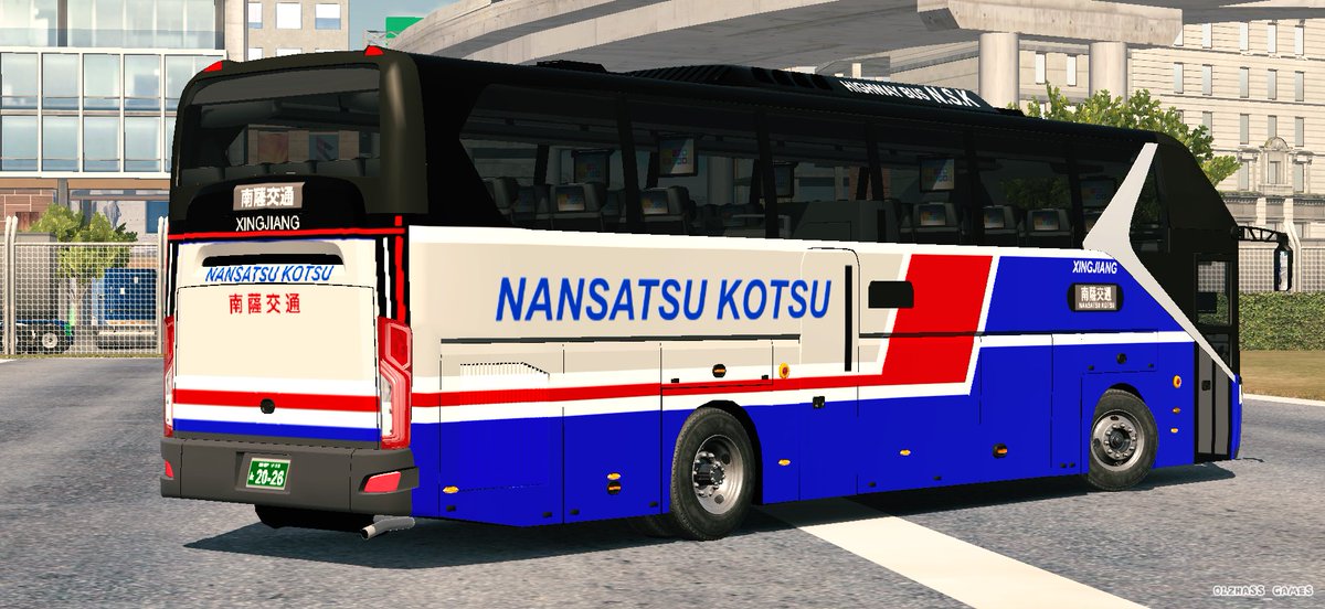 seaside_bus's tweet photo. Qui-lun LZの塗装が完了しました！
本日より高速バスとして運用していきます！
#南薩交通 #カーパーキング https://t.co/rkksfzhGJP