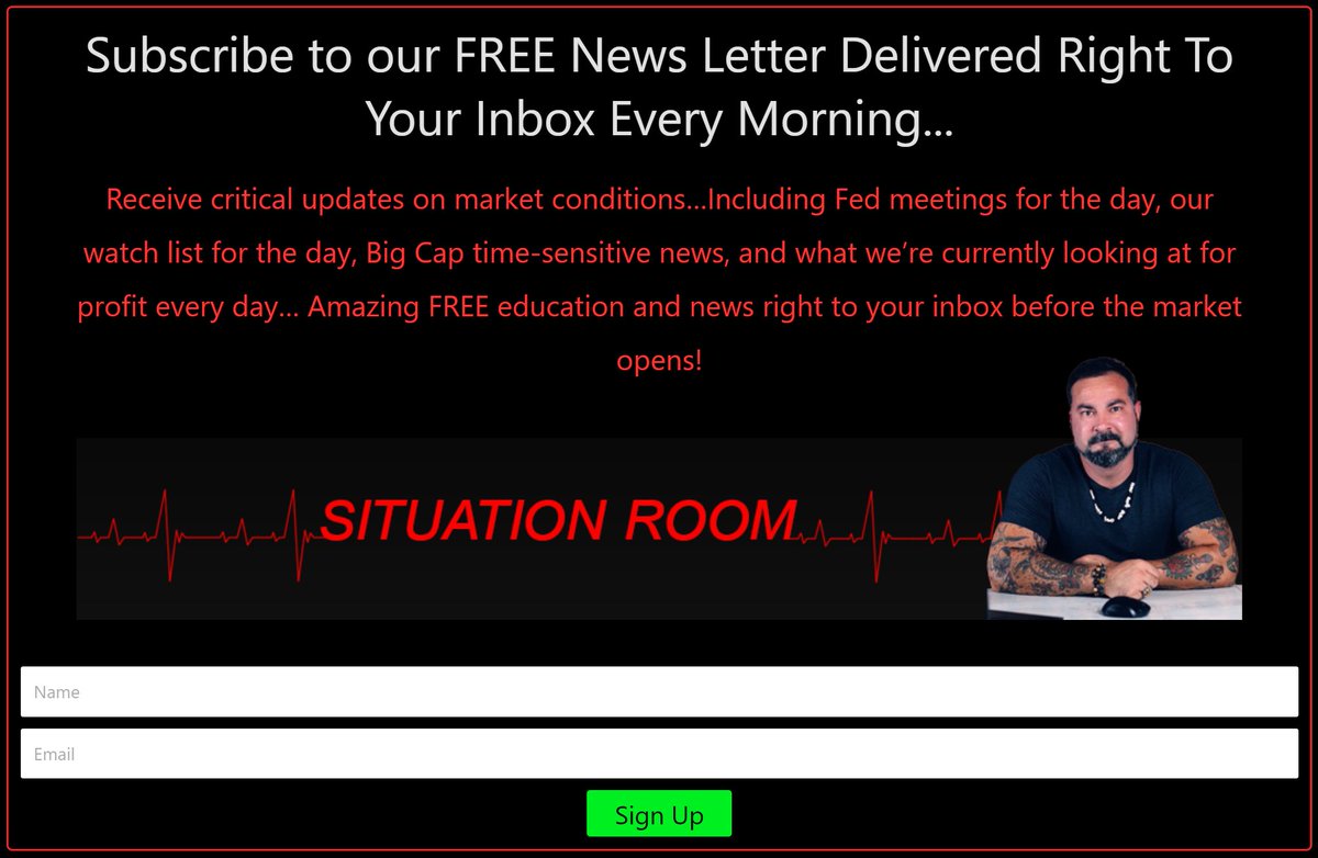 4321Luke's tweet photo. Morning traders! Sign up for the TrickTrades FREE NEWSLETTER. Everything you need to get prepared for the market open. Top News, Fed meetings, Economic Calendar, Earnings, and More

TrickTrades FREE Newsletter-> https://t.co/GdauX2qW96
Join the community-> https://t.co/zNTOz7my7x https://t.co/RSQ6z4yOp3