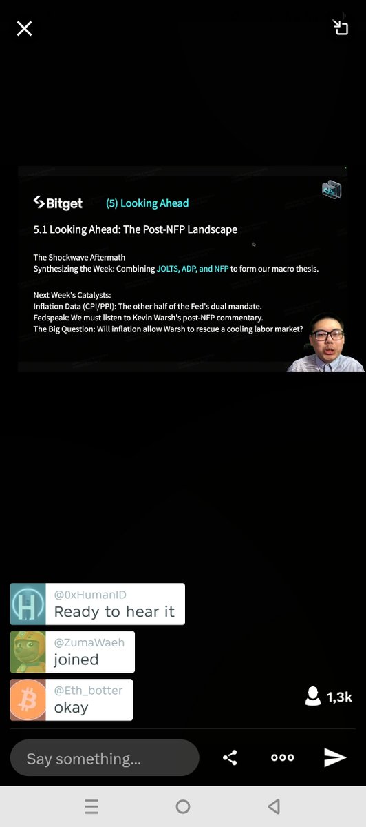 0xHumanID's tweet photo. @Bitget_TradFi There for listening about Lewis will break down about Fed Signals, etc.

@Bitget_TradFi https://t.co/XXa7epqBr5