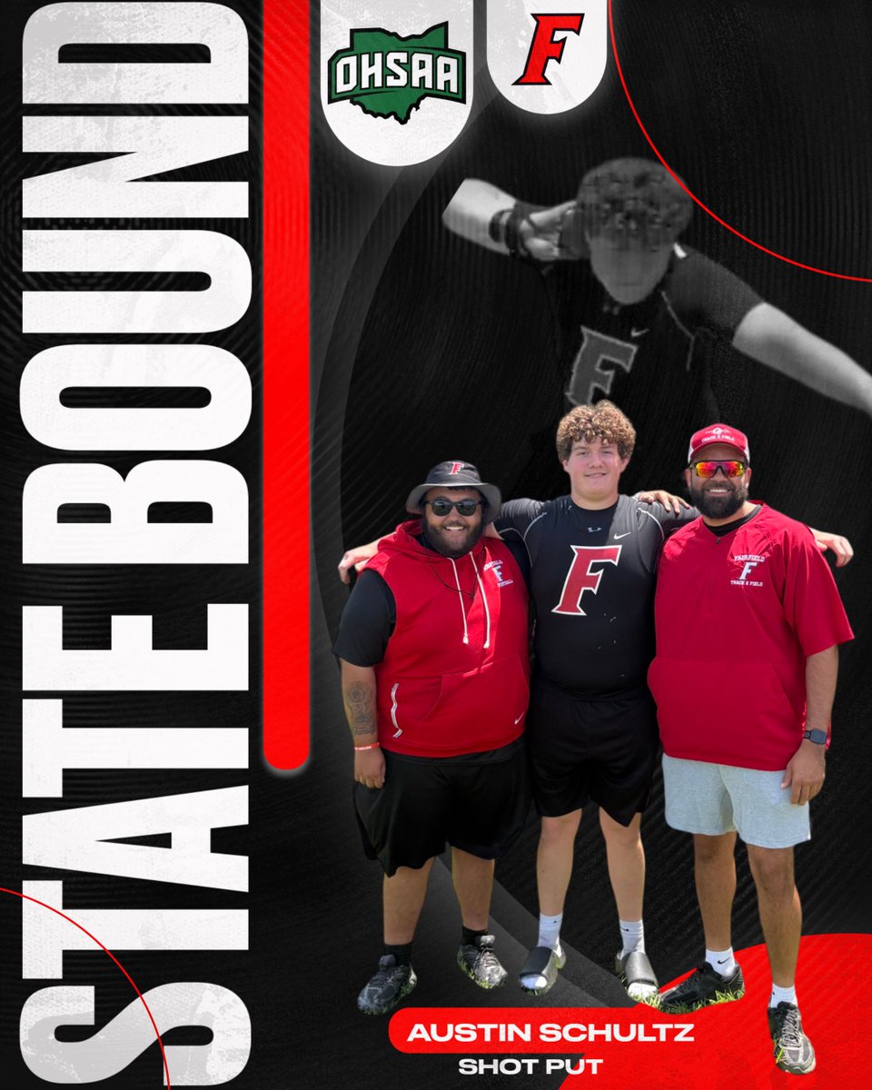 fcsdathletics's tweet photo. Good luck to Austin Schultz as he travels to Columbus to compete in today's OHSAA Track and Field Championships!  
#FairfieldPride #OneTribe https://t.co/IpDHP7z2wS