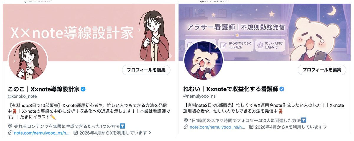 このこ｜X×note導線設計家 tweet media