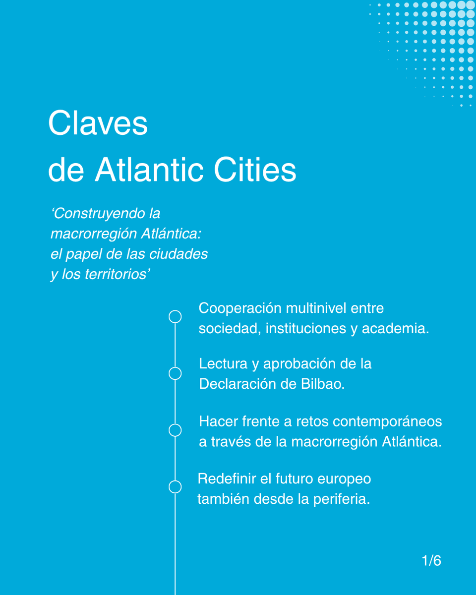 CrusoeRed's tweet photo. 🌊 Atlantic Cities 2026 🌊

La Red CRUSOE pone en valor en Bilbao la voz de las universidades del Suroeste Europeo durante la Asamblea General de Atlantic Cities, defendiendo su papel clave en la futura macrorregión Atlántica.

Un espacio donde destacar la contribución de las universidades como agentes estratégicos de innovación y desarrollo, como recordó la intervención del rector de la Universidade da Coruña y rector de CRUSOE, Ricardo Cao.

La jornada concluyó con la aprobación de la Declaración de Bilbao 2026 🤝📄.

🔗 Lee la noticia completa en https://t.co/56RZyzRtnV

#CRUSOE #ArcoAtlántico #macrorregiónAtlántica #universidades #cooperacióneuropea