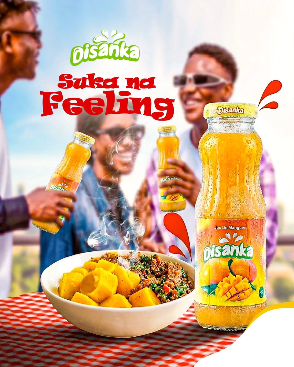 Disankadrc's tweet photo. Pourquoi chercher ailleurs ce que notre terre nous offre de meilleur ?
Découvrez DISANKA, le jus de mangue pur et authentique, cultivé avec passion par nos agriculteurs locaux. Chaque bouteille est un concentré de soleil et de saveurs, une explosion de fraîcheur qui éveille vos sens et nourrit votre corps.
Nos mangues locales ne font pas que régaler vos papilles :

• 🌿 Riches en Vitamine C : Pour un système immunitaire renforcé et une vitalité au quotidien.

• 💪 Boosters d'Énergie Naturels : Parfait pour vous accompagner dans tous vos moments de vie.

• 🌍 Soutien à l'Agriculture Locale : En choisissant DISANKA, vous investissez dans notre communauté et dans un avenir durable.

Pourquoi se contenter de moins quand le meilleur est juste ici ?
Oubliez les importations fades. Vivez l'expérience DISANKA, le goût véritable de notre terroir, pour un plaisir pur et responsable.

DISANKA. LE GOÛT DE CHEZ NOUS. LA FORCE D'ICI.

#Disanka #JusDeMangue #FraicheurPremium #OnTheGo #Indispensable #KinshasaLife

@fatshi13_ @DeniseNyakeru @SuminwaJudith @PrimatureRDC @Presidence_RDC @DMukokoSamba  @KetsiaOlangi @GraceKutino @LMunzemba @jeunesseEP_RDC @UEenRDC @judaRdc @MuadiLaeticia @sidis_samy  @FogecRdc @CybelleFuraha @TemuniP @boubou_le_prof @oneige_nsele @anne_mbuguje @fpirdc @anadecrdc1 @Pepitho_Kilala @SORAZIZ @anne_mbuguje @RachelPungu @christinatshis @AndyBemba @rkitsita @maangaya @EconatRDC @IrisNzolantima