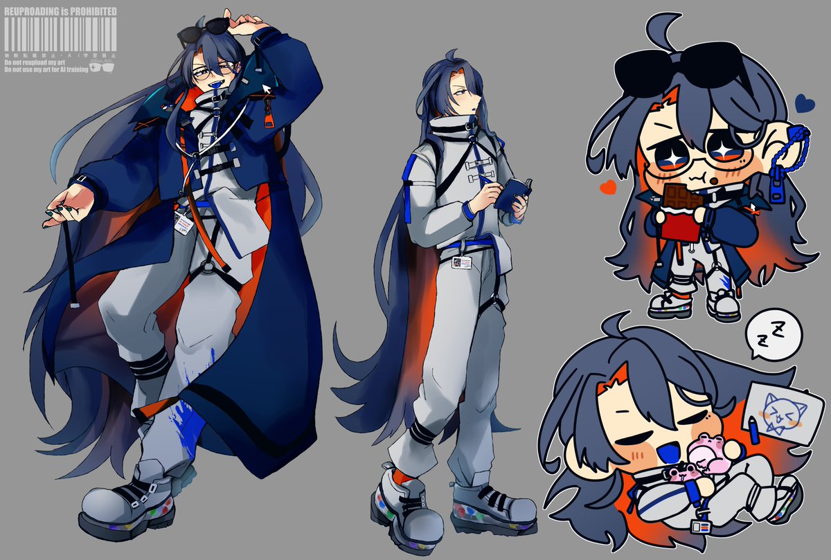 Blue_Aoto_'s tweet photo. 🟦🟧
My Sona reference sheet (redesigned version) is here!

🎨Art: #AoyaArt https://t.co/wcPUbfwhzG