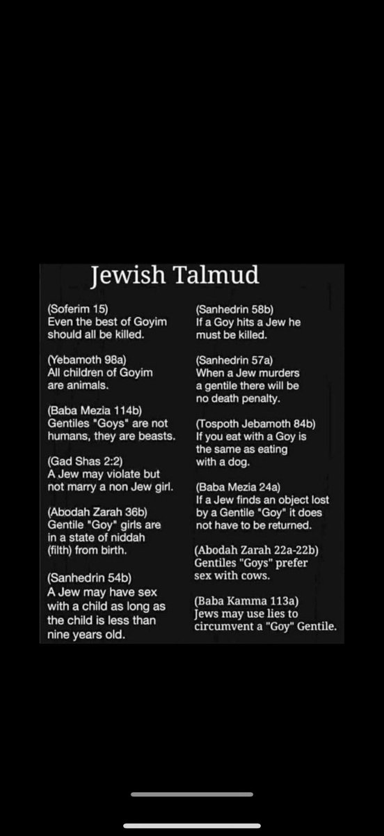JjAljo's tweet photo. @lucasimonetti64 @Jason1980fraser @VerminusM @truth_arbiter1 Totally, Jewish people are completely harmless and totally always victims, it’s actually impossible for them to do any wrong https://t.co/1ARelgRIb1
