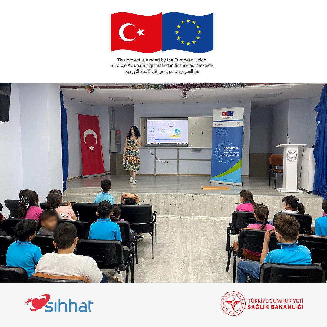 SihhatProject's tweet photo. Burdur Merkez Göçmen Sağlığı Merkezi, Haziran 2026’nın ilk haftasında hem merkez içinde yetişkinlere hem de öğrencilere yönelik iki önemli sağlık okuryazarlığı faaliyeti düzenledi. https://t.co/0PTnIF6PSd