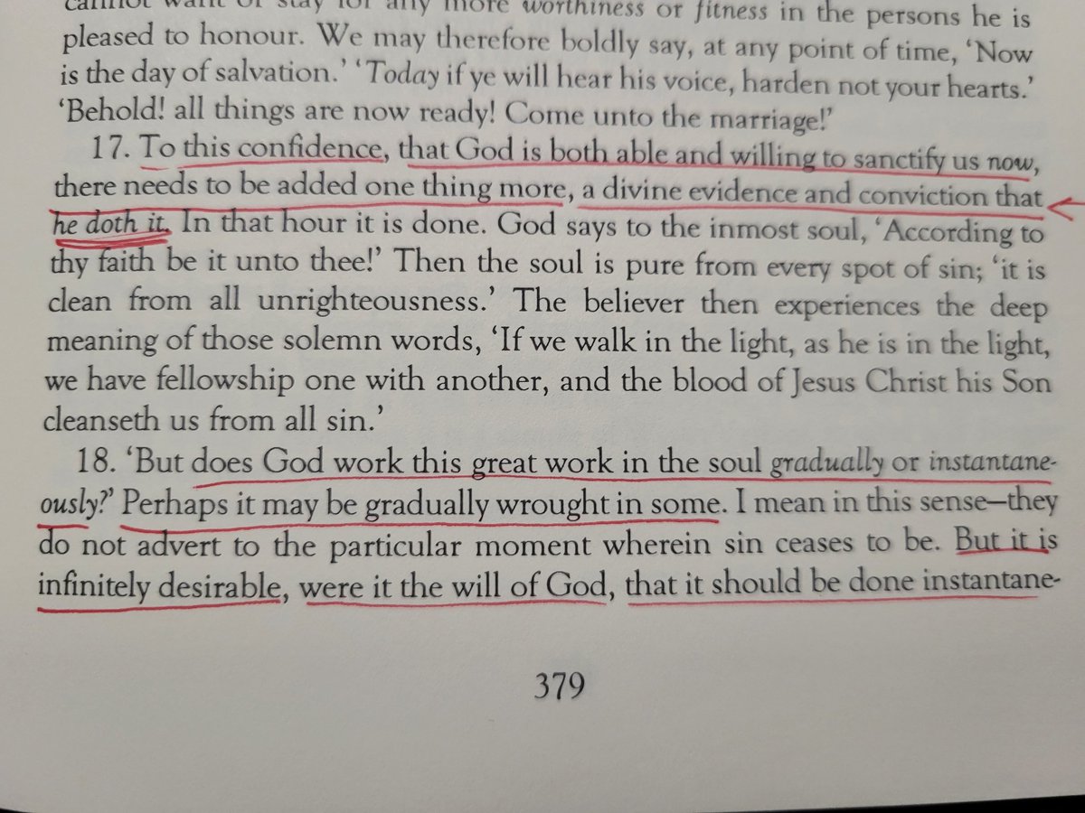 JaredKHenry's tweet photo. "But does God work this great work in the soul gradually or instantaneously?"

Rev John Wesley (from his sermon: "The Scripture Way of Salvation") https://t.co/Co6SJ9CGut