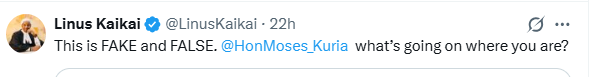 HKbinHK's tweet photo. @HonMoses_Kuria Are you okay https://t.co/N3XZE0GCti