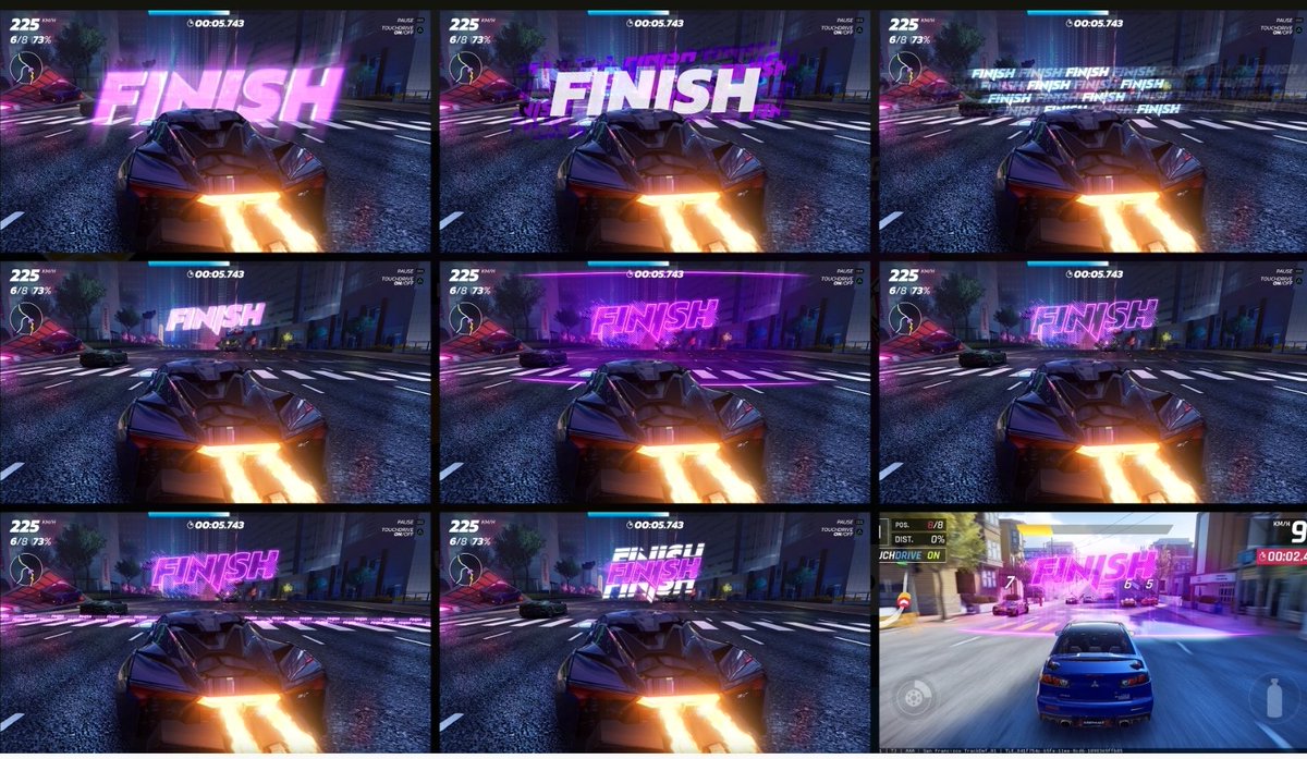 DevisDXx's tweet photo. Asphalt Legends UI &amp; 2D Art/Concepts design by João Acácio Santos
Soo in this concept arts there's unused arts for these Gamemodes: Elimination, Biohazard (Nitro Pollution Mode), Time Attack, Normal Race, &amp; Road Test
Also we we're supposed to have card packs in the spotlight https://t.co/9Xutaz28xE