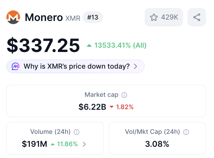 justsaiiint's tweet photo. the real privacy coin.

Long live monero:native https://t.co/181hGZH8US