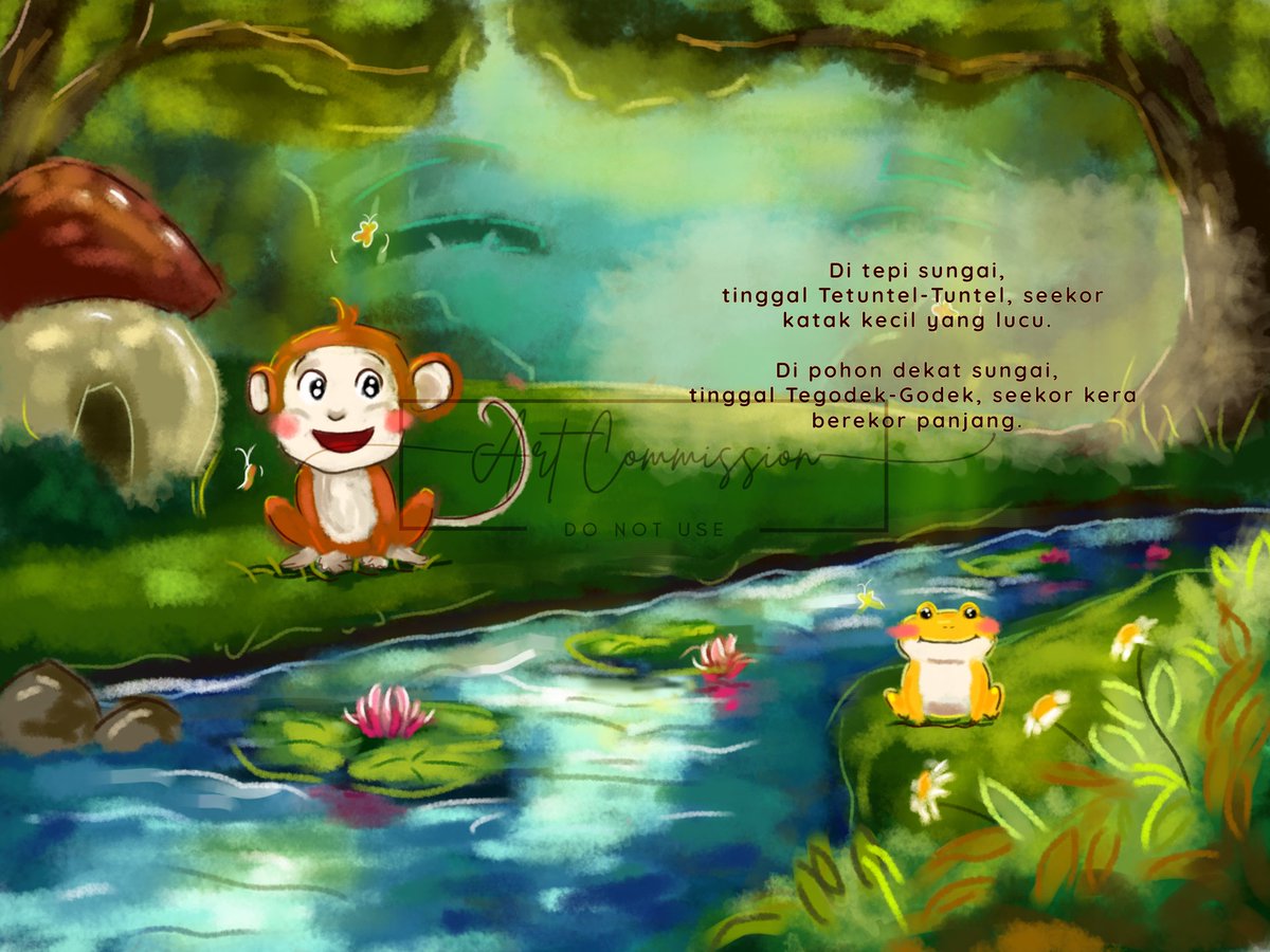 al36555's tweet photo. Repost my Recent art commission, Need to fix my feed on X, Sorry if you keep saw the same children books illustration on your timeline 😂

#childrenbooks 
#illustration 
#storybooks
#illustrator 
#commission
#Bukuanak https://t.co/YrwBUf0EI6