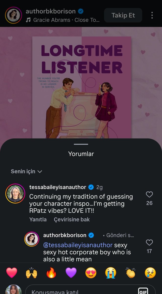 didifyy's tweet photo. new bk borison book cover and look at the tessa bailey's comment 🙂‍↔️ https://t.co/OLNIiqGzSO