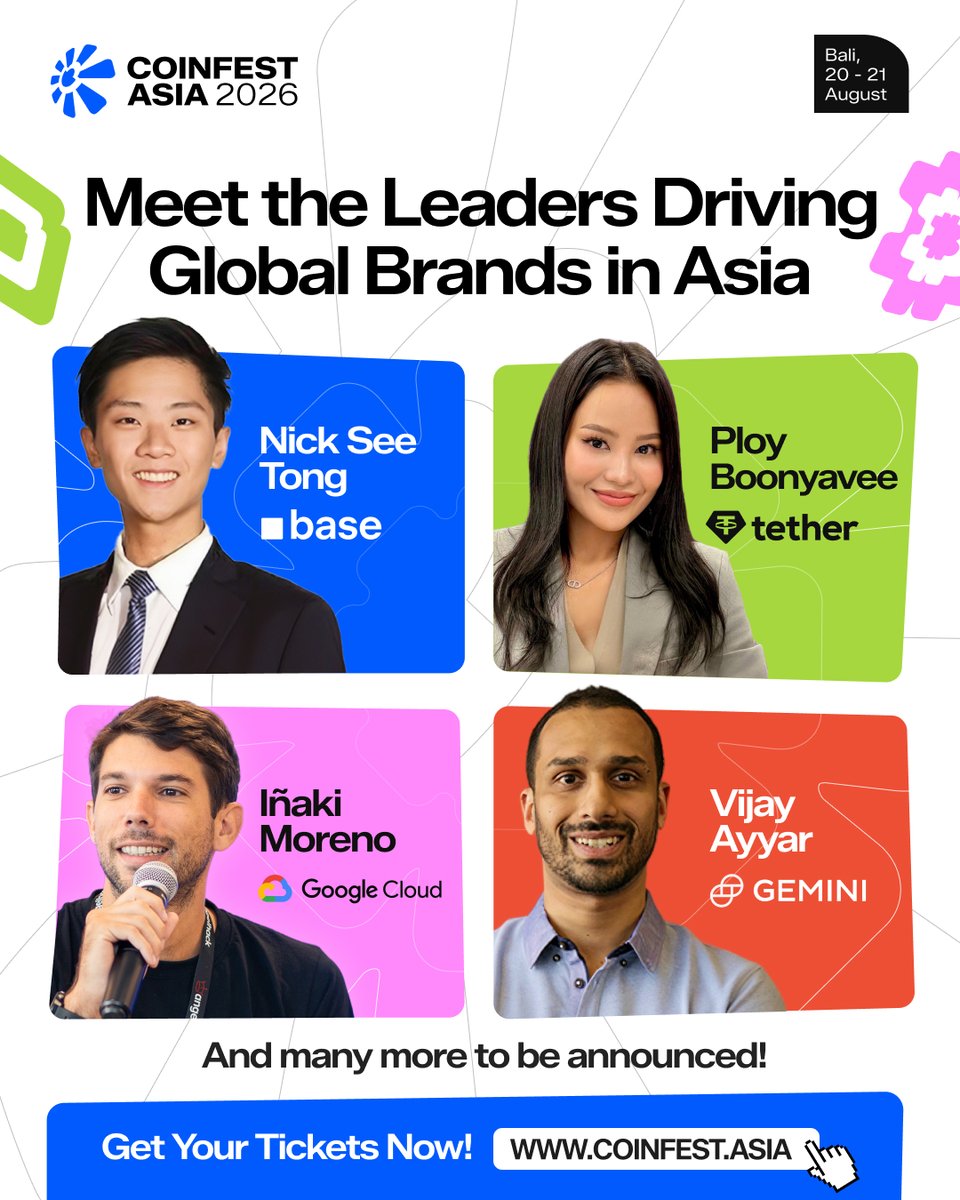 Coinfest Asia | World’s Crypto Festival ☀️ tweet media