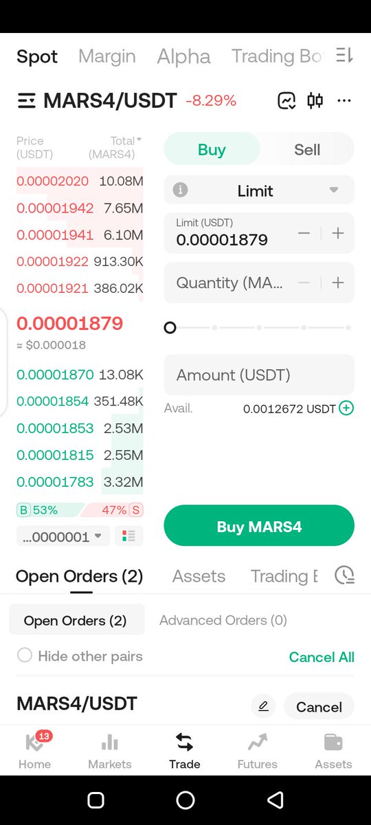 Mrdil15's tweet photo. $mars4 will tching to 25 https://t.co/ISpn2cJQk5