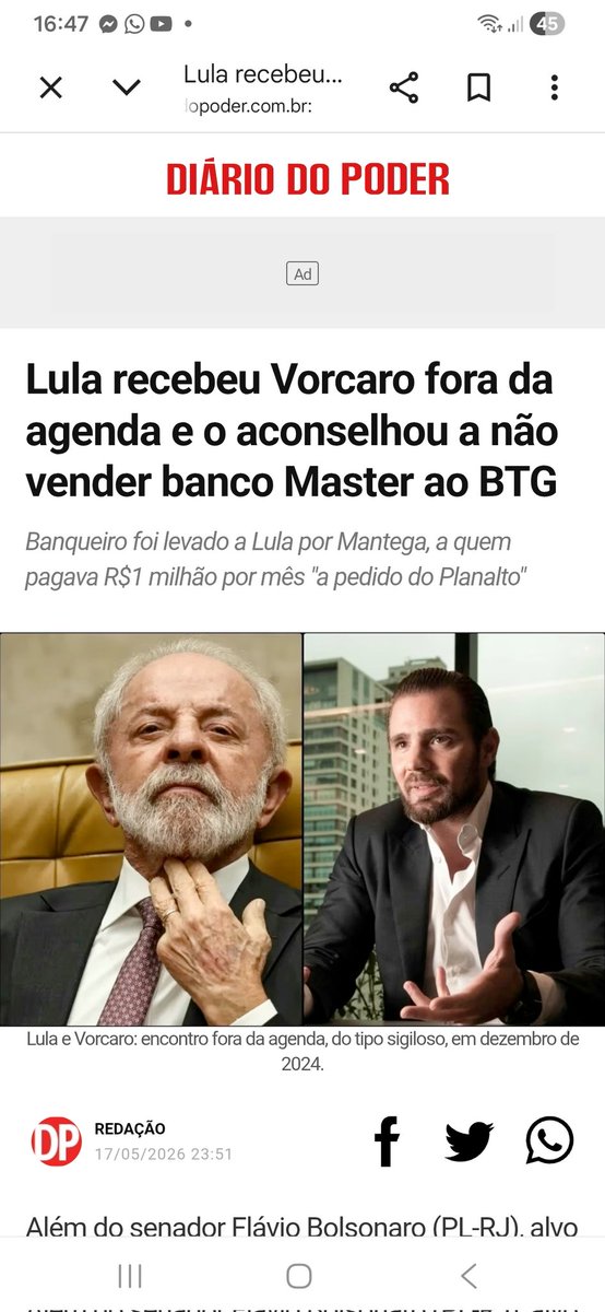 caebladerunner's tweet photo. @corinthianodios @EleicaoBr2026 Se informe senhora .  Como a senhora tem coragem de votar num indivíduo  que roubou dinheiro de aposentados.  ?  E esta sim, envolvido com o Master https://t.co/18ZaBDY3an