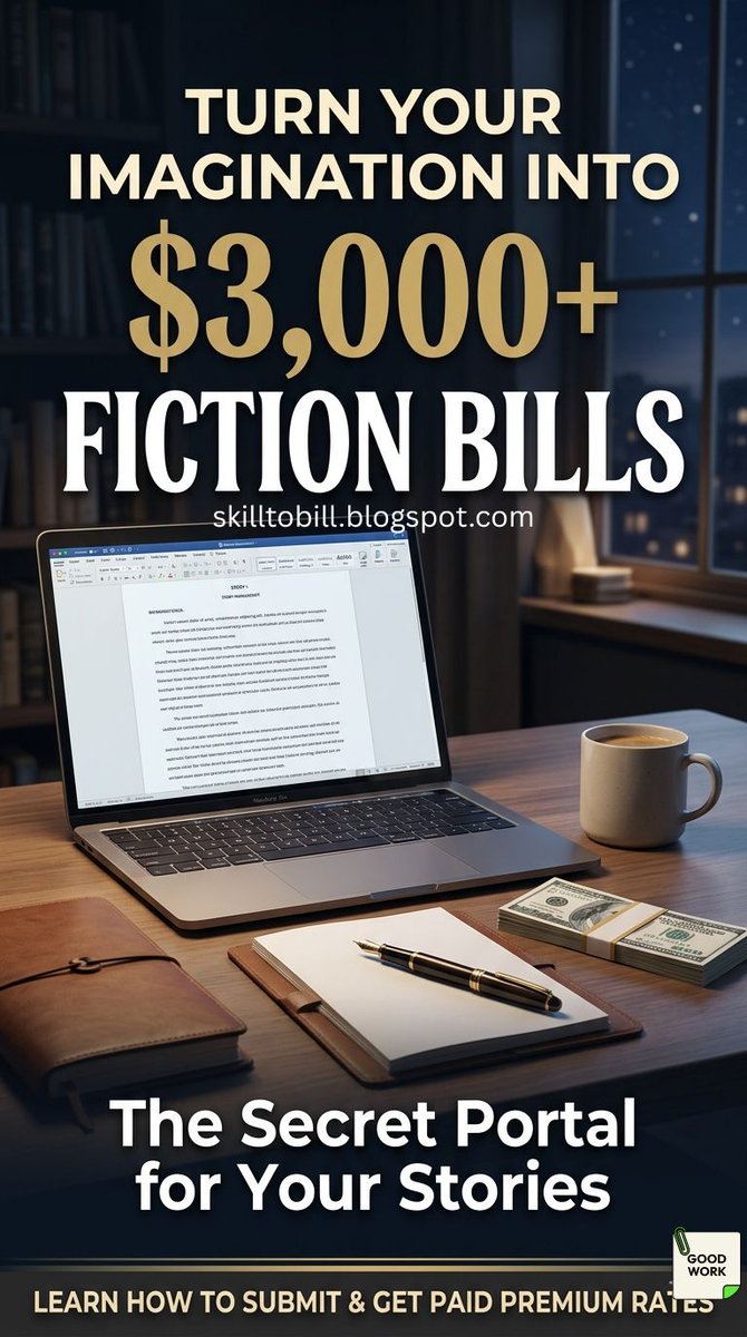 SubhasriDevaraj's tweet photo. Imagine getting paid $3,000 for a short story you wrote at midnight. No pitches, no client calls, and no AI gibberish. Just pure storytelling.

An elite literary portal pays $0.14/word directly to your PayPal. Here is the step-by-step submission roadmap:

https://t.co/5RCumoAkpx https://t.co/XvkO07MKrf