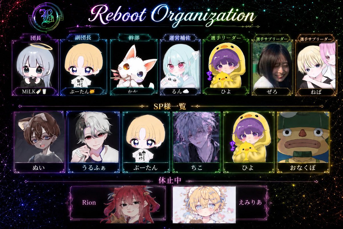 Reboot_oa's tweet photo. 【軍団 Reboot 6月 役職 スポンサー一覧】

Rebootを支えてくださる
皆様に感謝しています✨
応援してくださる皆様へ感謝を込めて🫶🏻

今後ともRebootをよろしくお願いいたします。

今月は6名の方について頂いております。
毎月ありがとうございます🙇🏻‍♀️
今月もよろしくお願いいたします🙏 https://t.co/AoXreFFlQf