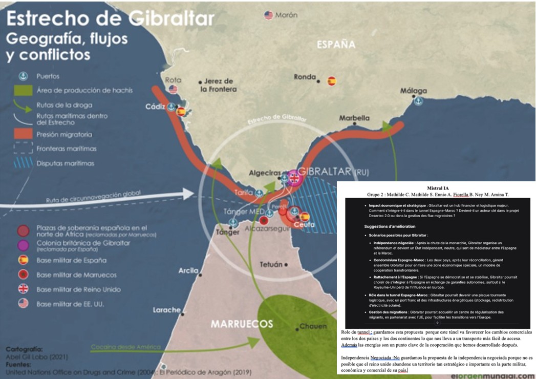 histgeo_edu_num's tweet photo. [#MardiEDD] 🌎Expérimenté dans le cadre des #TraAM IA, ce scénario #Edubase proposé par l'@actoulouse, étudie Gibraltar, de façon géopolitique et prospective en DNL Espagnol
👉https://t.co/ByHjSkLDpi https://t.co/2vHuPG22jX