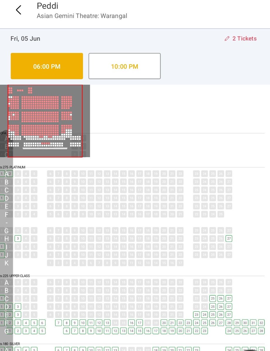 KalmVortex's tweet photo. #Peddi Day 2 Warangal 1st Show Advances 💥 https://t.co/F8D10LExp3