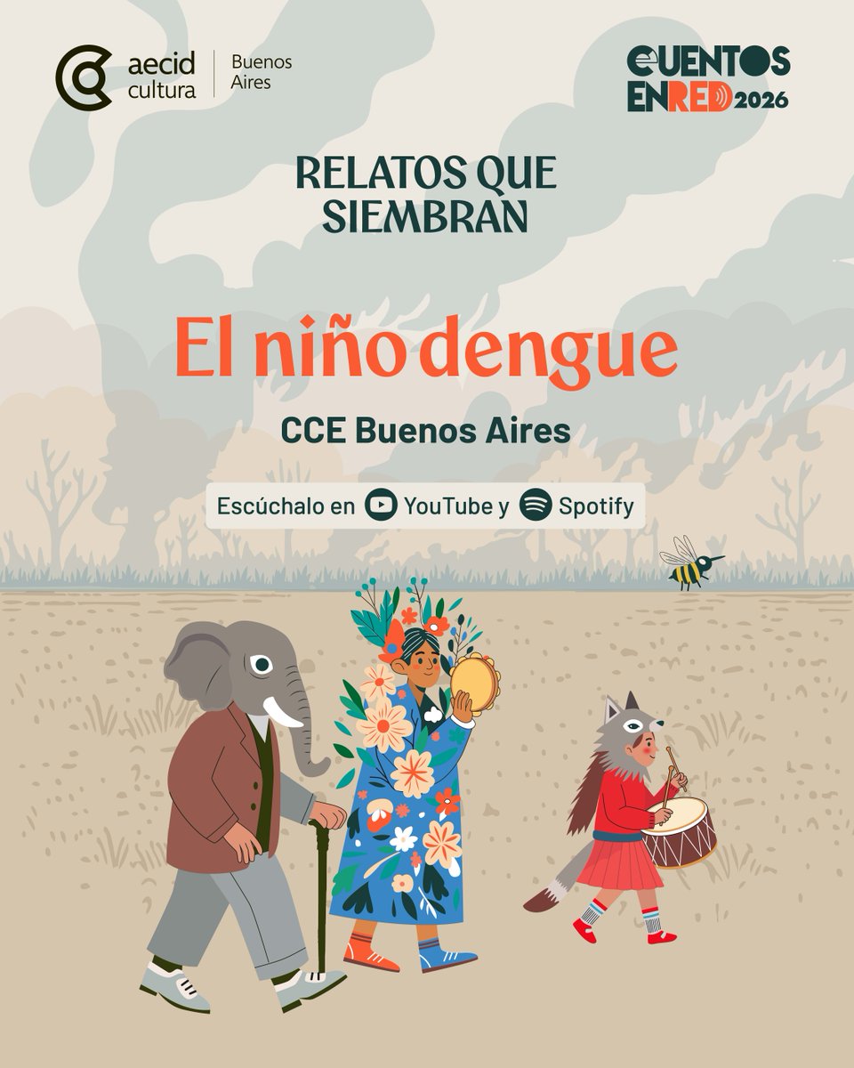 CCESV's tweet photo. #RelatosQueSiembran🎙🌿 desde @CCEBA.

Hoy presentamos "El niño dengue". Disponible en Spotify y YouTube

#CuentosEnRed de @AECID_es. https://t.co/C1zcXPqtWV