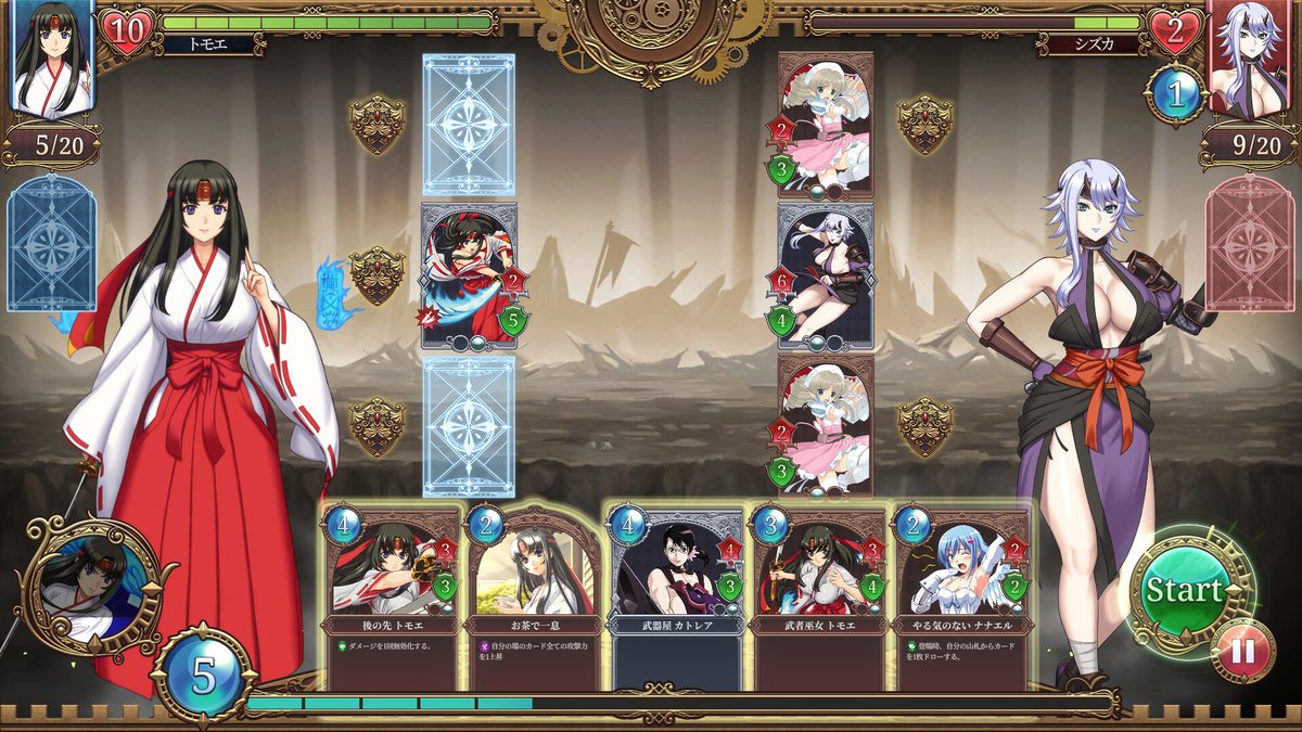 QKAITEN's tweet photo. 『Queen's Blade Re:Build』体験版
美しい闘士たちによるローグライト・デッキ構築型ゲーム登場！ ローグライトとリアルタイムカードゲームが融合した、新感覚の一人用デッキ構築型ゲーム。 世界で最も強い闘士となって、最強の女王へ挑戦せよ！ https://t.co/fVkkP74Qi9