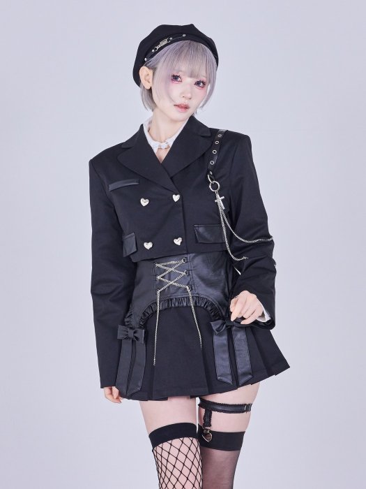 🖤IMVAL🖤 Cut-out Jacket & Skirt Set