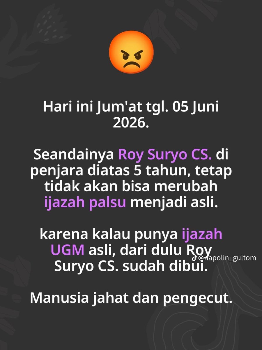 ArjayaDirja's tweet photo. Renungkan sendiri saja. 
Biarkan zat paling berkuasa yg menentukan..ini bukan kalah apalagi salah.. https://t.co/9b1VkhVdq2