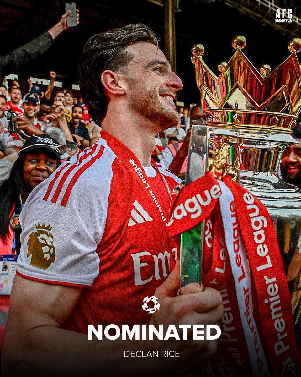 Afc_updateslive's tweet photo. Declan Rice, David Raya and Gabriel Magalhaes are nominees for the PFA Player of the Year award. 

The Arsenal are Represented 🔴

#afc https://t.co/VrkmlBJI91